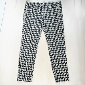 Joe Fresh Houndstooth Corduroy‎ Pants 12 Slim Cotton Spandex Stretch